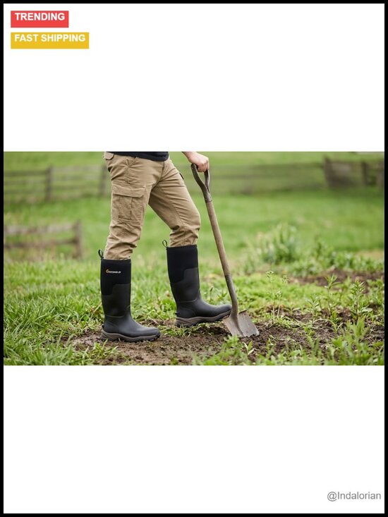 Ultra-Light Waterproof 6mm Neoprene Insulated Rain Boots with Anti-Slip Sole